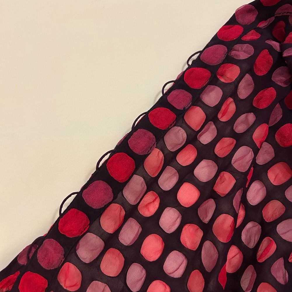CHANEL Sheer Purple and Pink Polka Dot Silk blouse - Picture 12 of 12